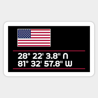 United States of America Epcot World Showcase Walt Disney World Coordinates Sticker